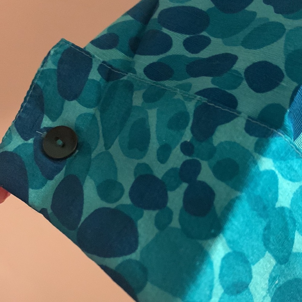 Ice Blue Patterned Blouse - Picture 3 of 9